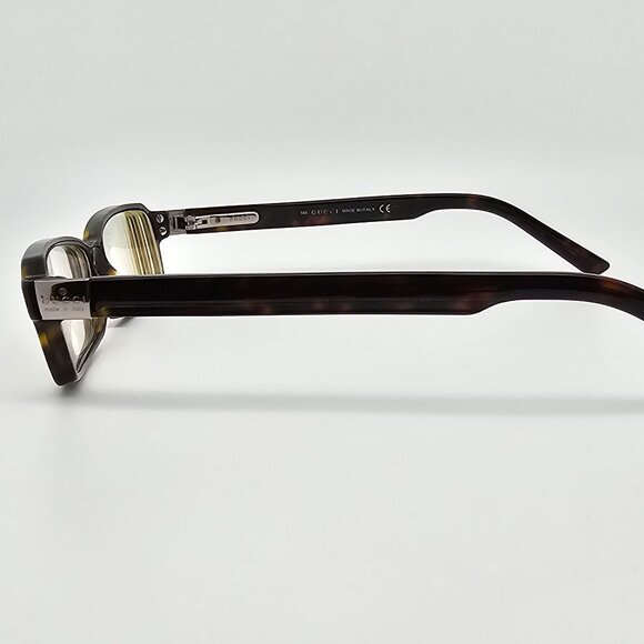 Gucci GG1574 086 Olive Amber Rectangular Eyeglasses Frame w Case Italy 53-15-140 - Picture 4 of 15